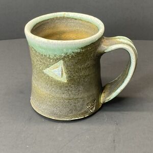 Jeff Oestreich  Beautiful Mug Handmade Studio Art Pottery Stamped